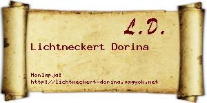 Lichtneckert Dorina névjegykártya