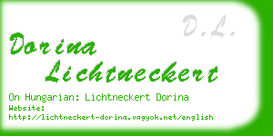 dorina lichtneckert business card